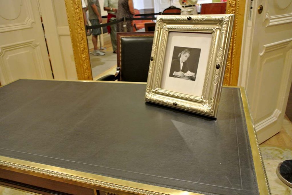 Eva Peron's desk at Casa Rosada in Buenos Aires, Argentina.