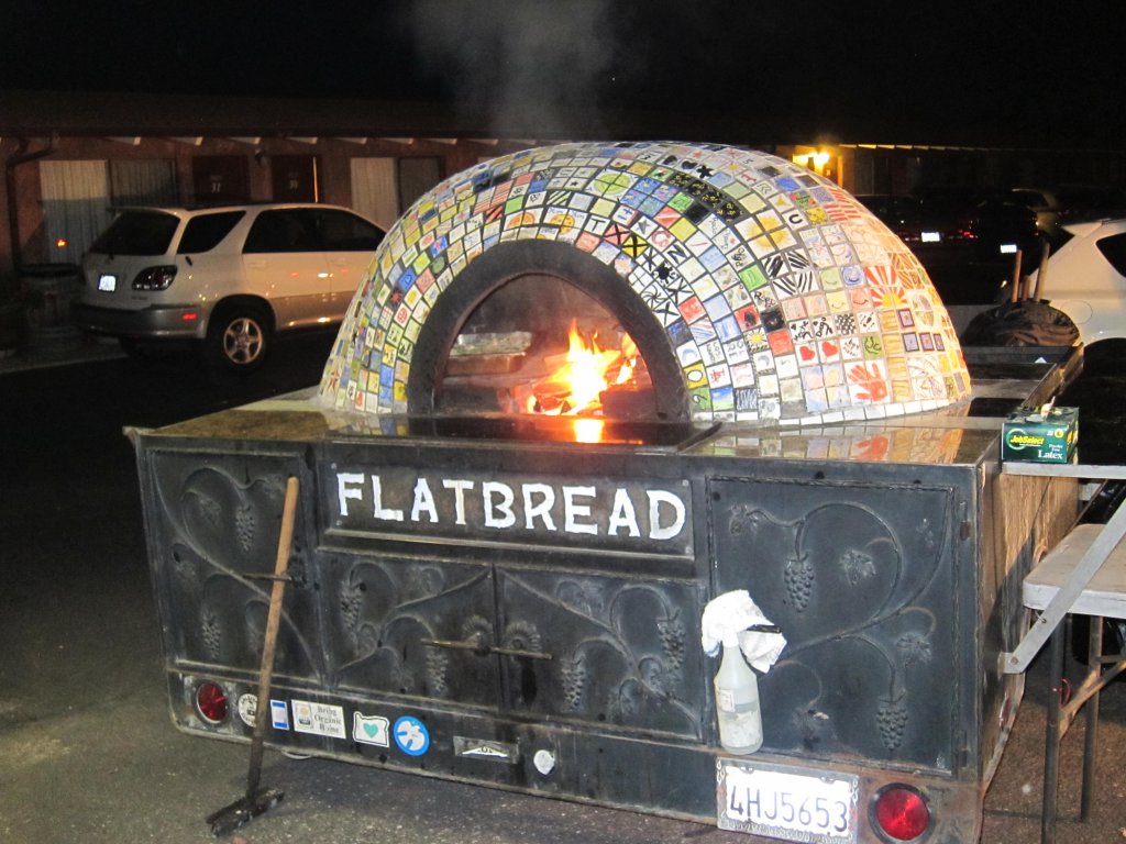 Flatbread brought their pizza oven for dinner Sat.