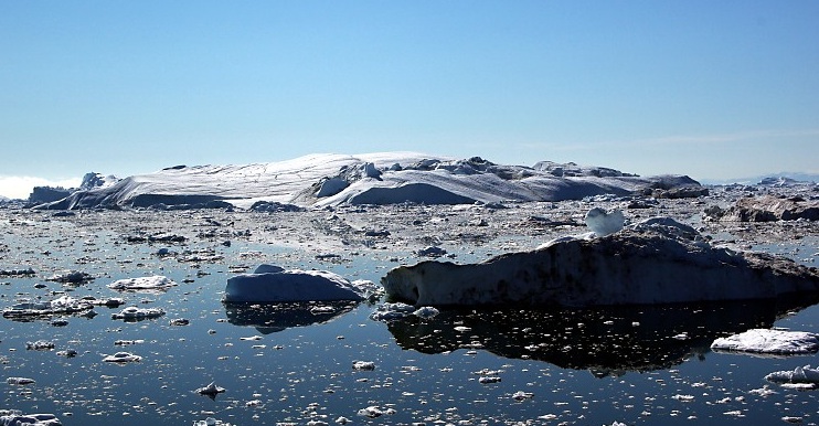 Ilulissat Ice Fjord, Near The Mouth As Seen From Sarfaq Ittak