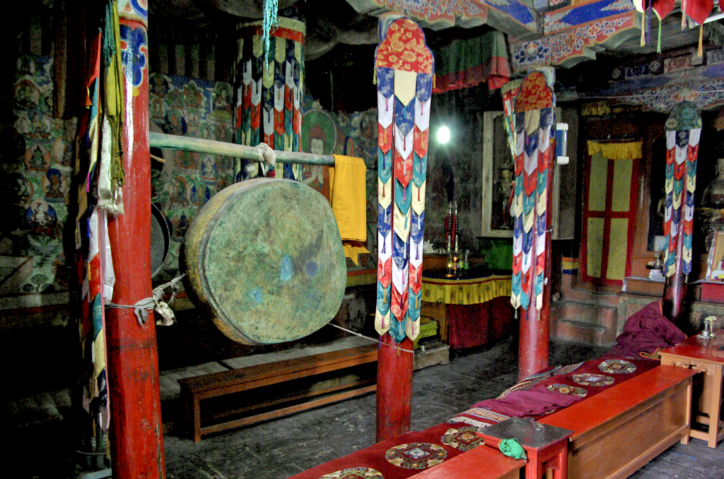 Inside the Dukhang, Matho Gompa