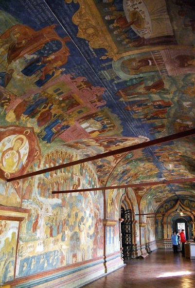 Kostroma St Ipaty Monastery, Cathedral of the Holy Trinity - frescoes in the gallery