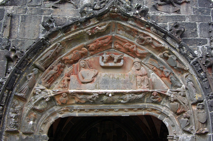 La Martyre church, south porch detail