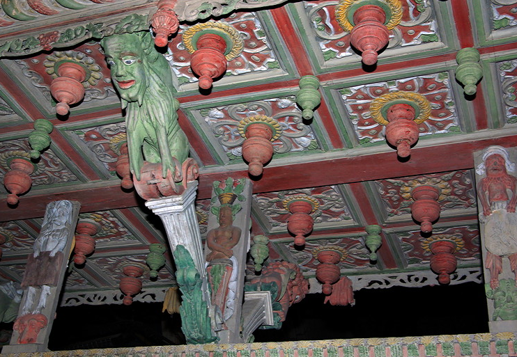 La Roche-Maurice church, underside of rood screen