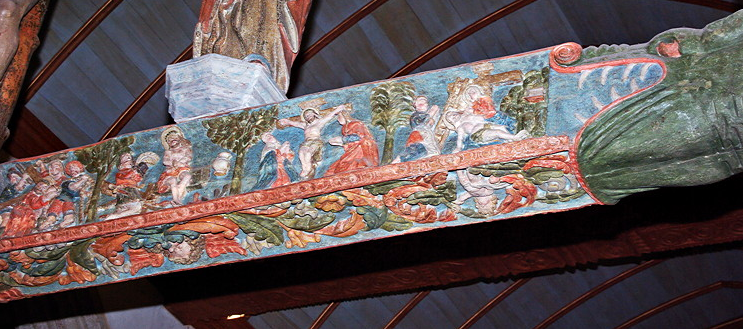 Lampaul-Guimiliau church - detail of the rood