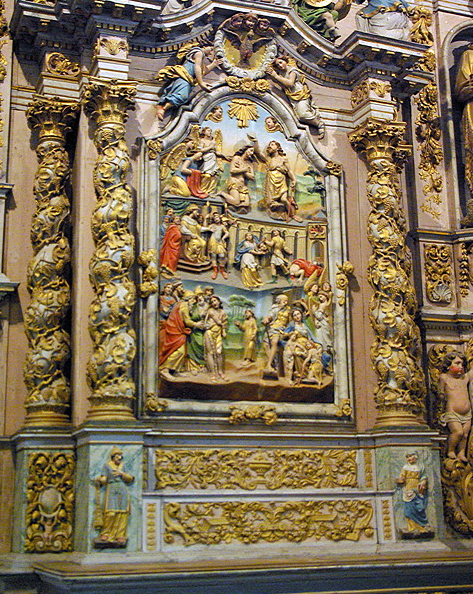 Lampaul-Guimiliau church - Retable of John the Baptist