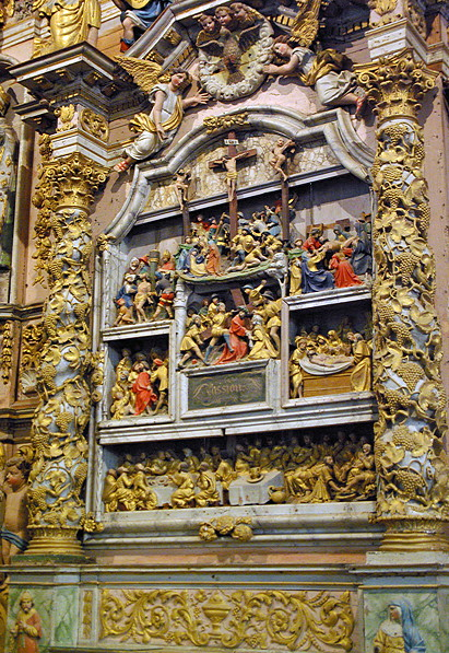 Lampaul-Guimiliau church - Retable of the Passion, detail