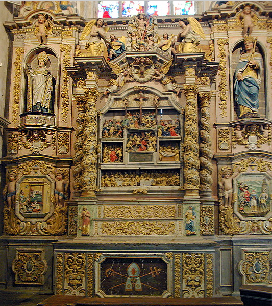 Lampaul-Guimiliau church - Retable of the Passion