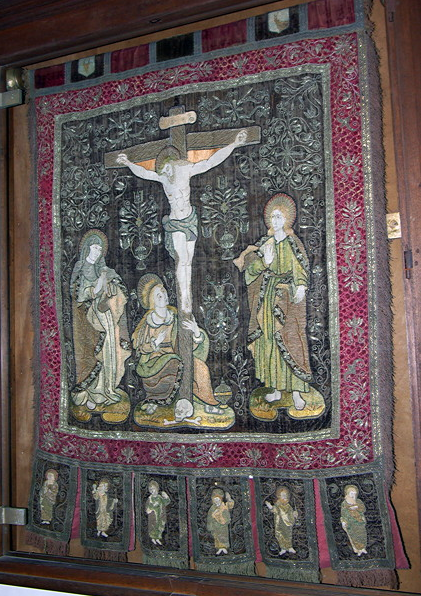 Locmélar church, banner