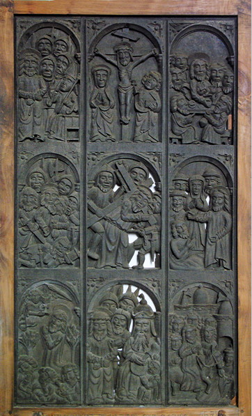 Locmélar church, carved panel