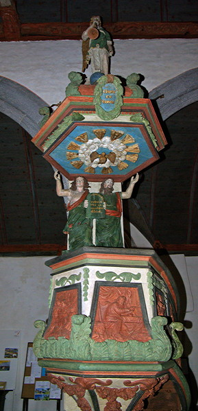 Locmélar church pulpit