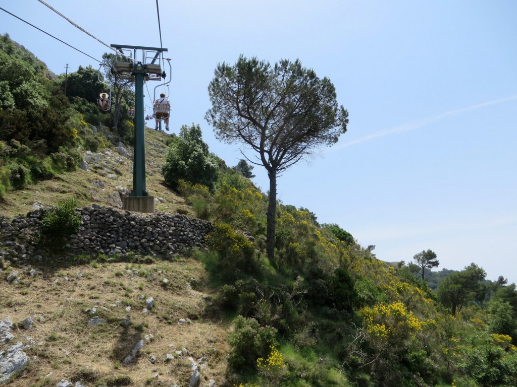 Looking up the chair lift