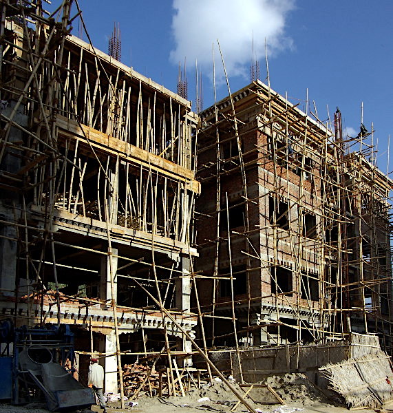 New building work, Thimphu, Bhutan