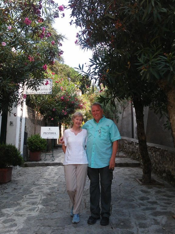 On the street in Ravello beside the Duomo