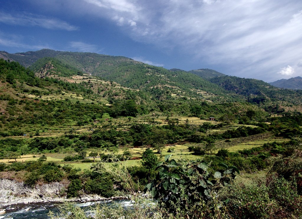 On the way to Radi, Bhutan