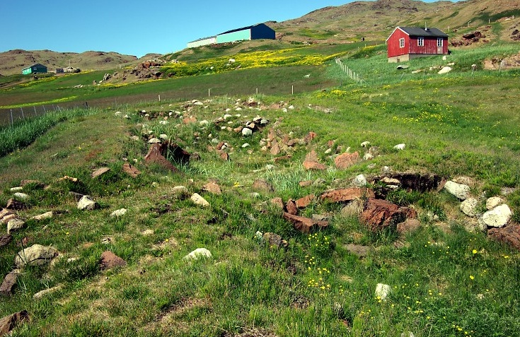 Remains Of Norse Longhouse, Brattahild