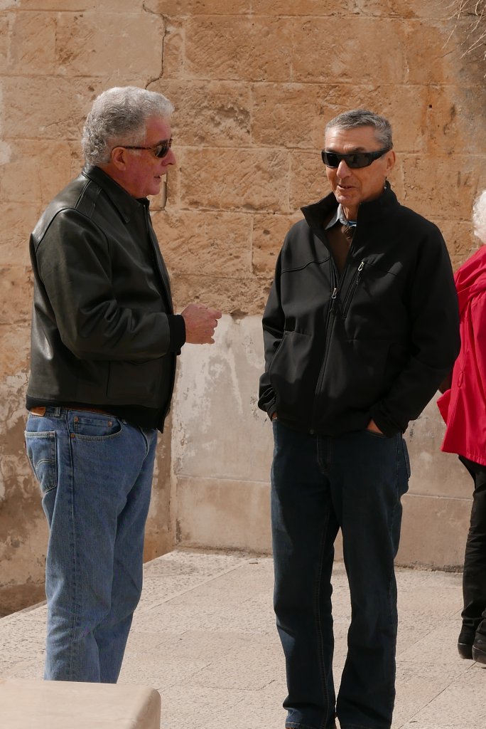 Rob Mari and Steve Kenny - Deep in discussion, Matera, Basilicata