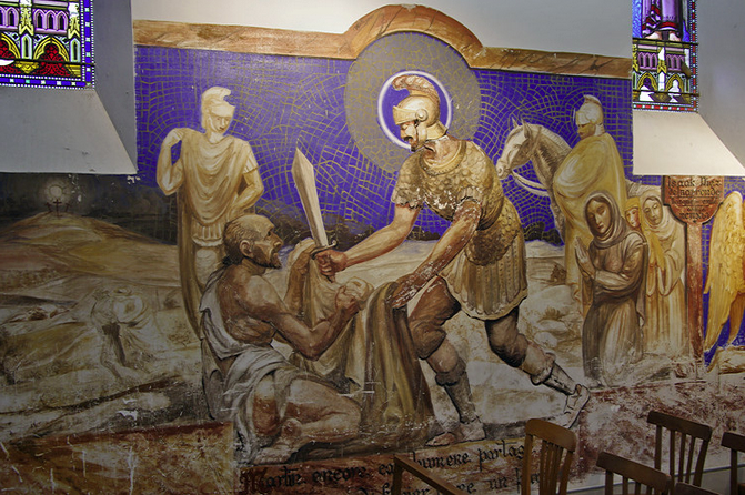 St Martin-d'Oydes, Église St Anastasius - C19th murals