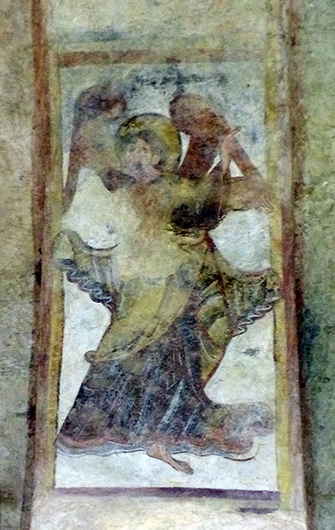St Polycarpe, église de Notre-Dame - C14th fresco
