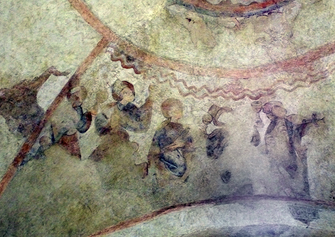 St Polycarpe, église de Notre-Dame - C14th frescoes