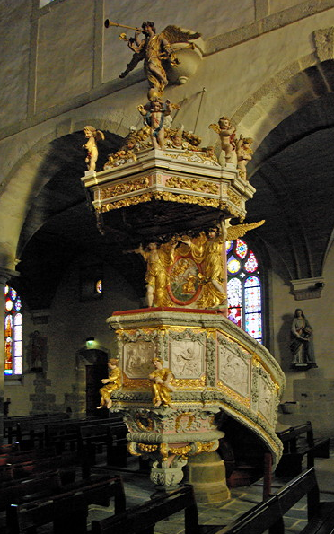 St Thégonnec church pulpit