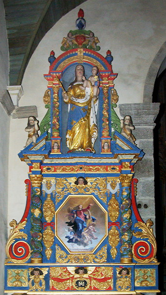 St Thégonnec church, side altar