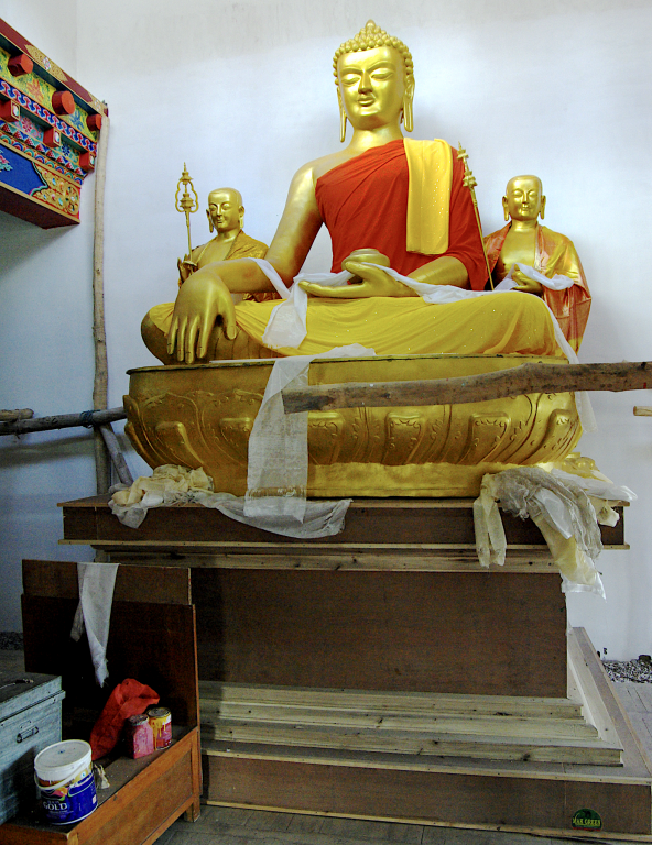 Statue of the present Buddha, Matho Gompa