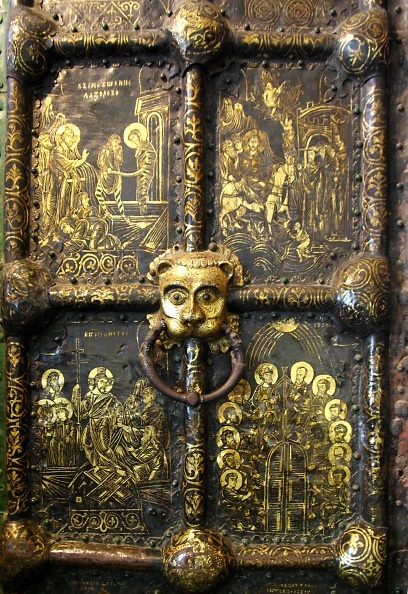 Suzdal Kremlin, Cathedral of the Nativity of the Mother of God - Golden Gate detail