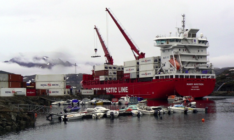 Tasiilaq Harbour, Supply Ship