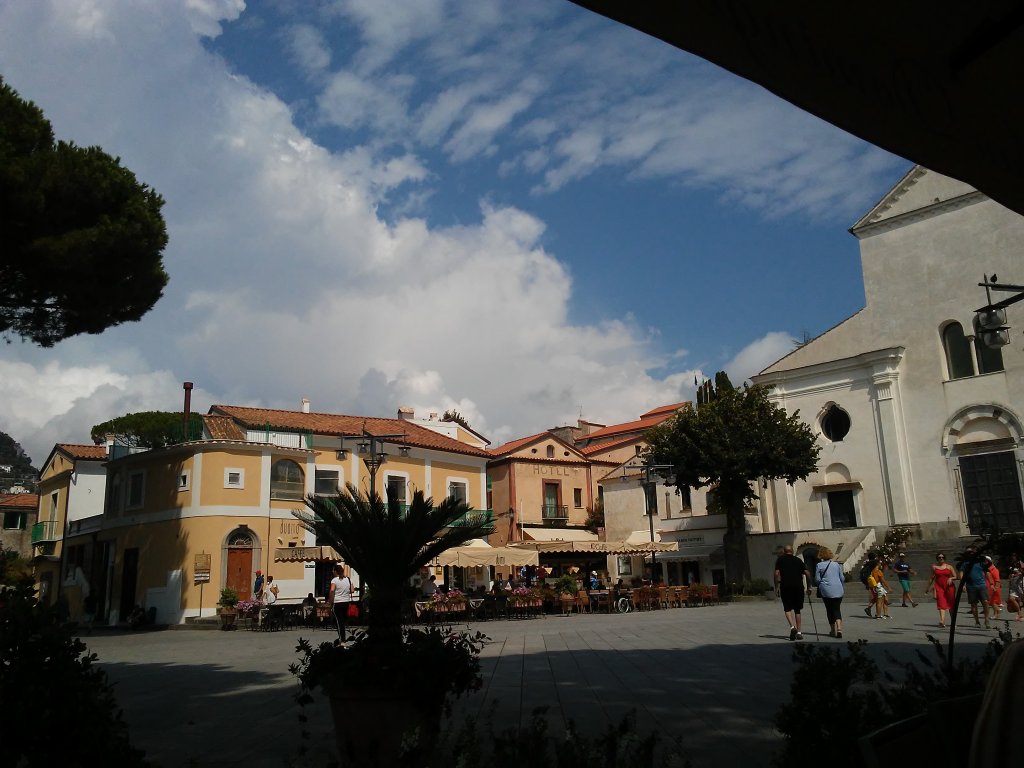 The main square with the Duomo and other buildings in Ravello