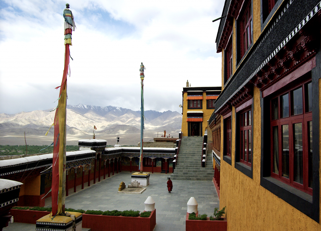 Thiksey Gompa, courtyard