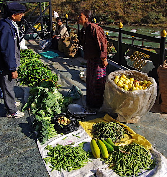 Thimphu vegetable market, Bhutan