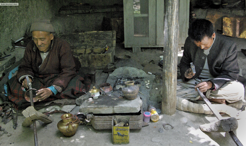 Traditional metal workers, Chilling Village
