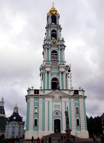 Trinity St Sergius Monastery, Belfry with the Chapel of Our Lady of Smolensk on the left