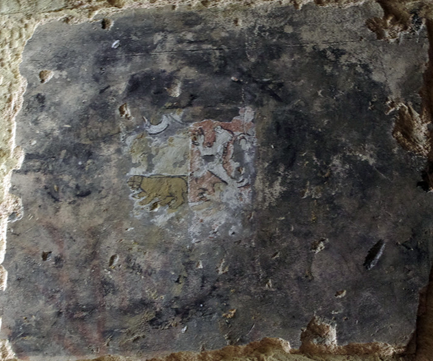 Urval fortified church - remains of mural