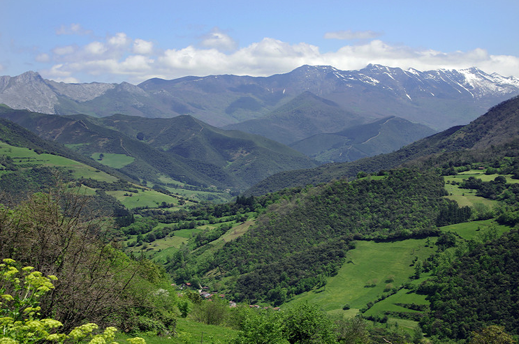 View down the Deva valley at Mogrovejo
