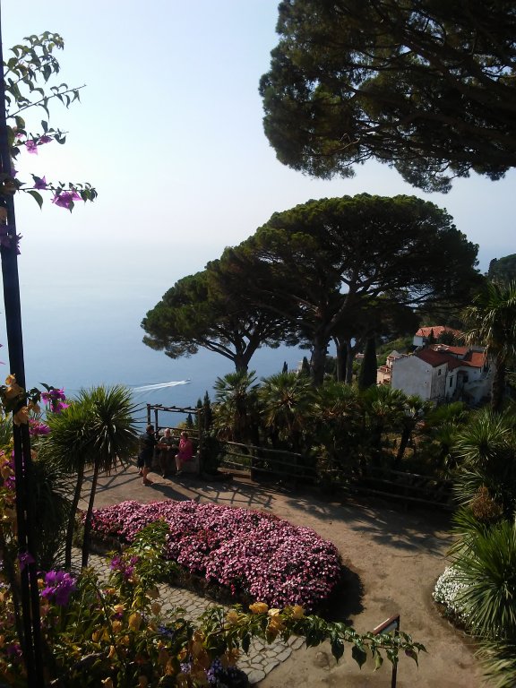 view from Villa Rufolo Garden in Ravello