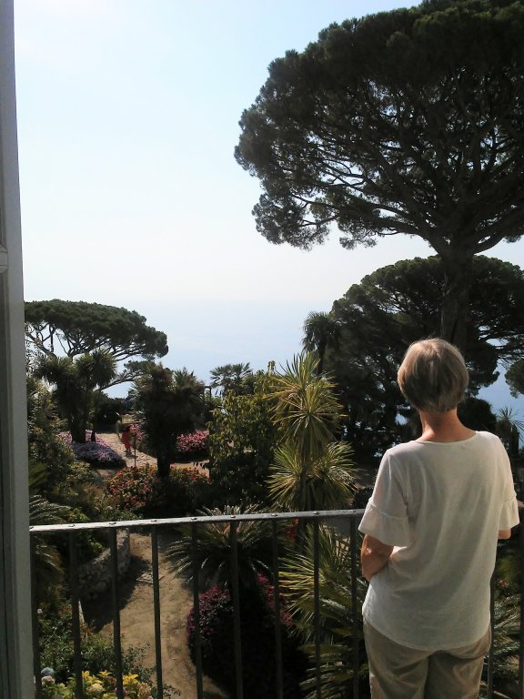 view from Villa Rufolo garden in Ravello