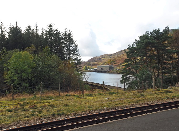 View of Llyn Ystradau from Tan y Grisiau Halt