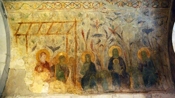 Vladimir, Cathedral of St Demetrius - C12th frescoes