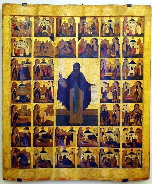 Yaroslavl Art Museum, C16th Icon of the life of St Varlaam Khootinsky