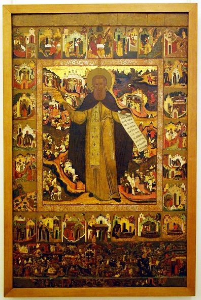 Yaroslavl Art Museum, C17th icon of the Life of St Sergius