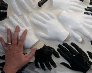 Pillar of Ceramic Hands