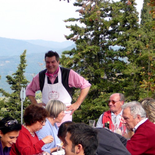 Dario greeting guests at Mac Dario