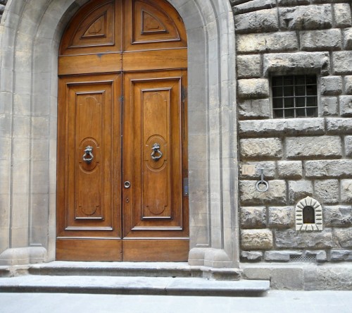 Entry Door and Wine Portal of Palazzo Pazzi