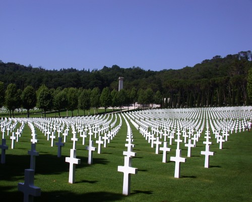 View of the Memorial at the Summit of the Cemetery