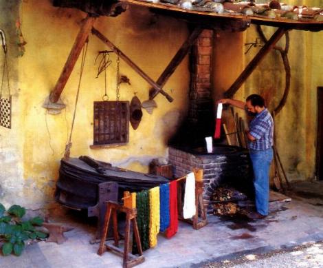 Hand-Dying over a Wood Fire