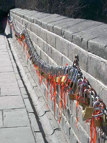 Lovers' Locks along the Great Wall of China