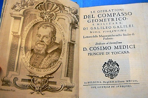 Galileo writes the handbook for his calculating compass