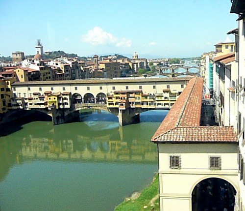 Vasari Corridor seen from the Uffizi Gallery