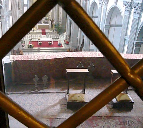 The Medici's balcony inside Santa Felicita